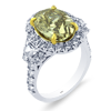 6.83ct.tw. Diamond Ring. Oval Fancy Deep Brownish-Yellow 5.01ct. GIA Certified. 18K Two-Tone Gold DKR003427
